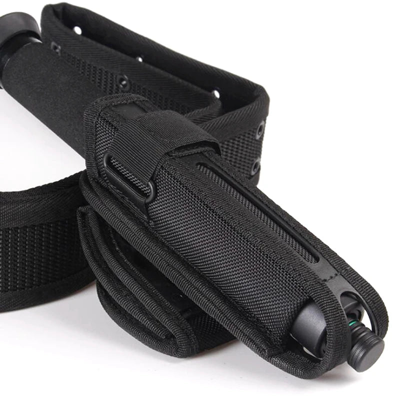 Tactical Nylon Baton Holster - 360 Degree Rotating Molle Pouch Bag for Hunting, Airsoft & Magazine Storage Organizer