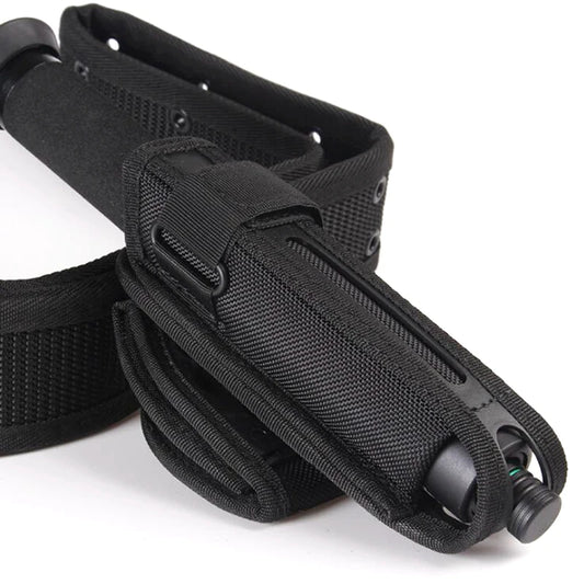 Tactical Nylon Baton Holster - 360 Degree Rotating Molle Pouch Bag for Hunting, Airsoft & Magazine Storage Organizer