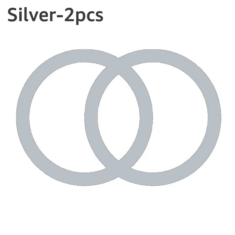 2-Pack MagSafe Magnetic Ring Plate — Universal Metal Sticker for Wireless Charging & Car Mount Holder