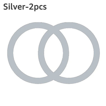 2-Pack MagSafe Magnetic Ring Plate — Universal Metal Sticker for Wireless Charging & Car Mount Holder