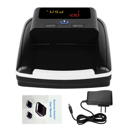 Bisofice Portable Mini Money Counter – Automatic Bill Counter with UV/MG/IR Counterfeit Detection & Paper Quality Check