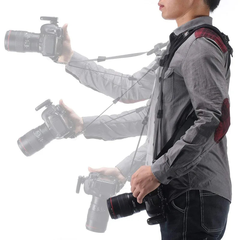 High-Quality Focus F-1 Shoulder Camera Strap – Quick Carry Soft Sling Neck Belt for DSLR Cameras, Black