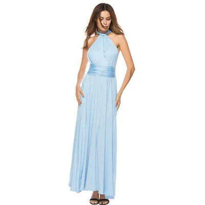 Multiway Convertible Boho Maxi Dress – DIY Wrap Infinity Bandage Long Dress for Women, Party, Bridesmaid & Club Wear