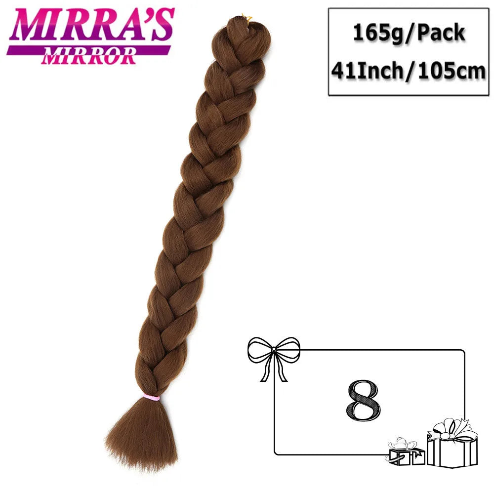 41" Jumbo Braiding Hair Extensions – Purple, Pink & Blue Ombre Synthetic Hair for Box Braids, Wholesale Support