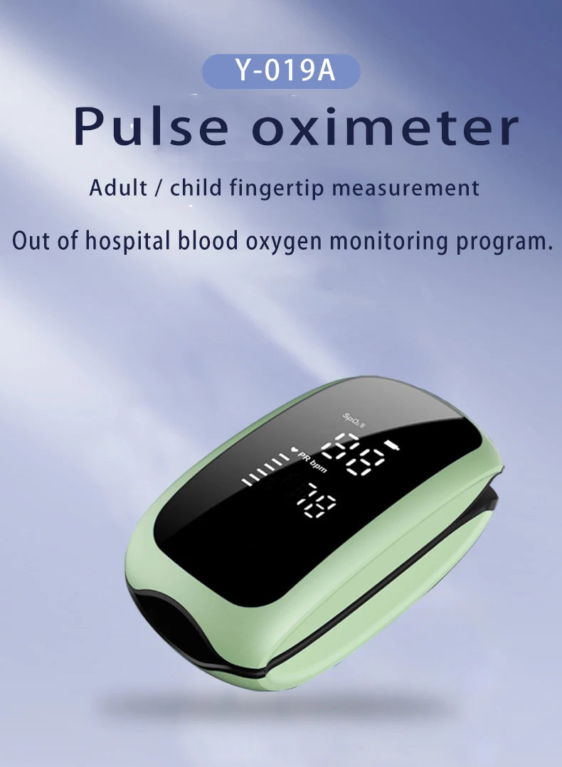 Rechargeable Finger Pulse Oximeter – SpO2 Blood Oxygen Saturation Monitor with Heart Rate and Rate Measurements, LED Display
