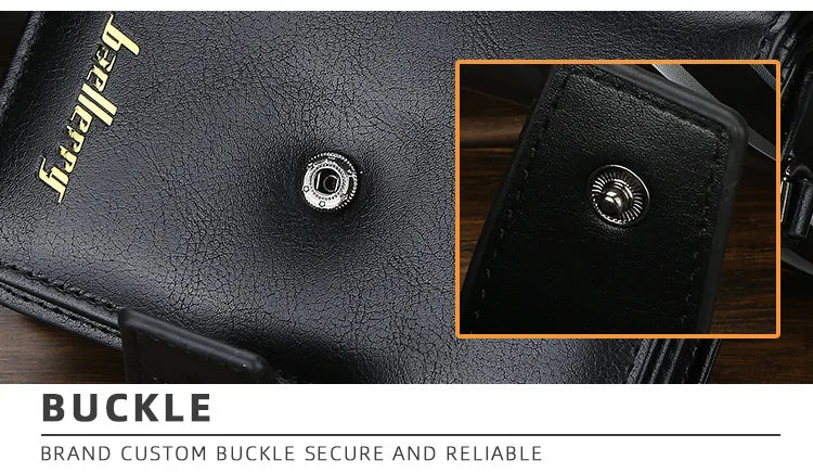 New Business Men’s Wallet — High-Quality PU Leather Zipper Card & Coin Holder, Vintage Male Purse
