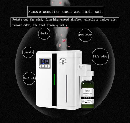 160ML Wall-Mounted Aroma Diffuser - Scent Machine with Fan for Hotel Lobby & Large Area Fragrance