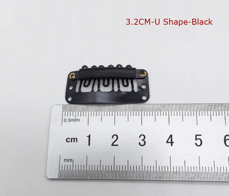 50Pcs Wig Clips Snap Clips - 2.3cm-3.6cm Black & Brown Hair Extension Weft Clips for Wig Styling & Hair Tools