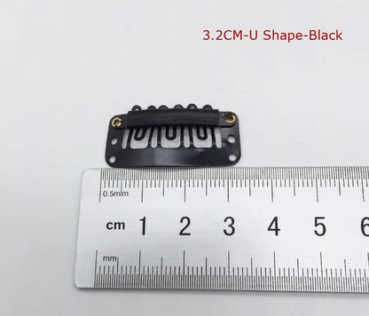 50Pcs Wig Clips Snap Clips - 2.3cm-3.6cm Black & Brown Hair Extension Weft Clips for Wig Styling & Hair Tools