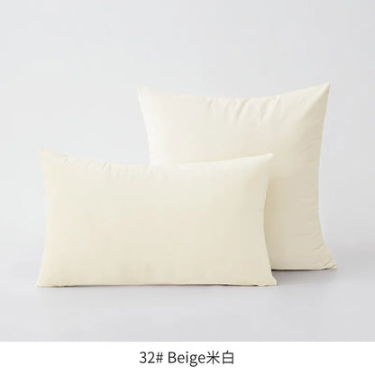 Inyahome Soft Velvet Cushion Cover - Pink Grey Beige Green Decorative Pillowcase For Bedroom Sofa 30x50cm 45x45cm