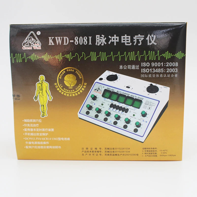 Electro Acupuncture Stimulator Machine – Nerve & Muscle Therapy with 6 Waveforms, 6 Output EMS Massager