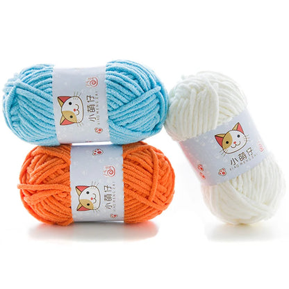 50g/Ball DIY Knitting Yarn – Soft Wool for Baby Scarf, Hat, Chunky Crochet Thread