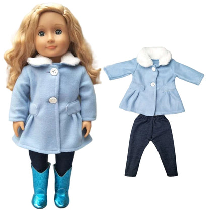 18-Inch American Girl Doll Clothes – Coat, Tights & Pants Outfit for Newborn & Baby Dolls