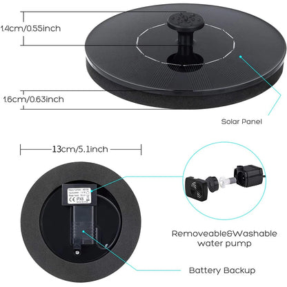 Mini Solar Powered Water Fountain – Floating Garden & Pond Waterfall Pump for Bird Bath, Outdoor Decorative Water Feature