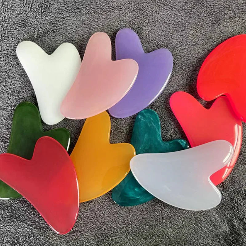 Heart Shape Beeswax Gua Sha Massage Tool – SPA Scraping Face Massager & Acupuncture Guasha Board