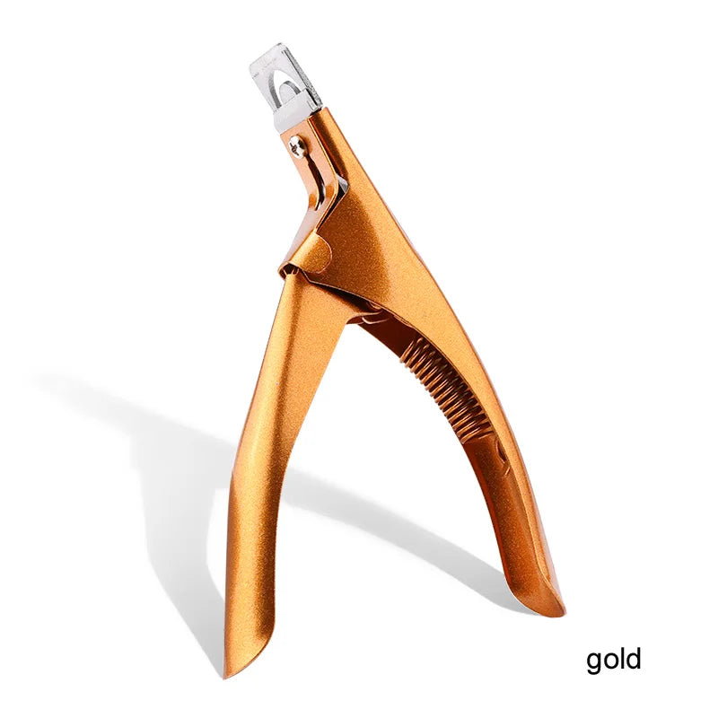 Professional Fake Nail Cutter - U-Type Acrylic Nail Tip Edge Trimmer Stainless Steel Manicure Tool