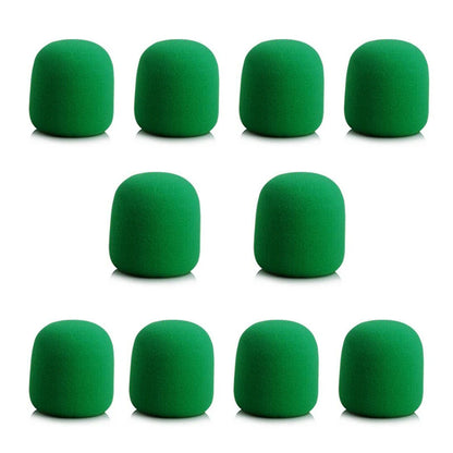 10pcs Thick Microphone Foam Covers - Professional Windscreen Sponge Caps for Studio Mic Protection