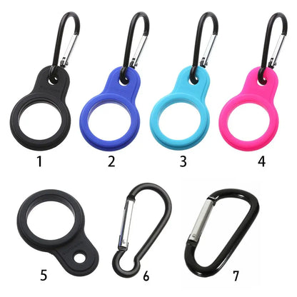 Outdoor Camping Hiking Water Bottle Holder - Rubber Buckles Hook for Sports Kettle - Arrival Accessories Carabiner