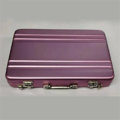 Aluminum Storage Box — Mini Business Card & Credit Card Holder, Rectangle Jewelry Case Organizer