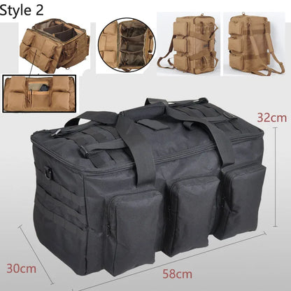 55L Tactical Duffel Bag – Large Hiking, Travel & Camping Backpack for Men, Gym and Weekend Trips