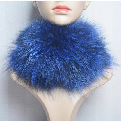 2025 Real Fox Fur Scarf and Headband – Luxury Winter Neck Warmer for Women, 100% Natural Fur, Elastic Ring Muffler