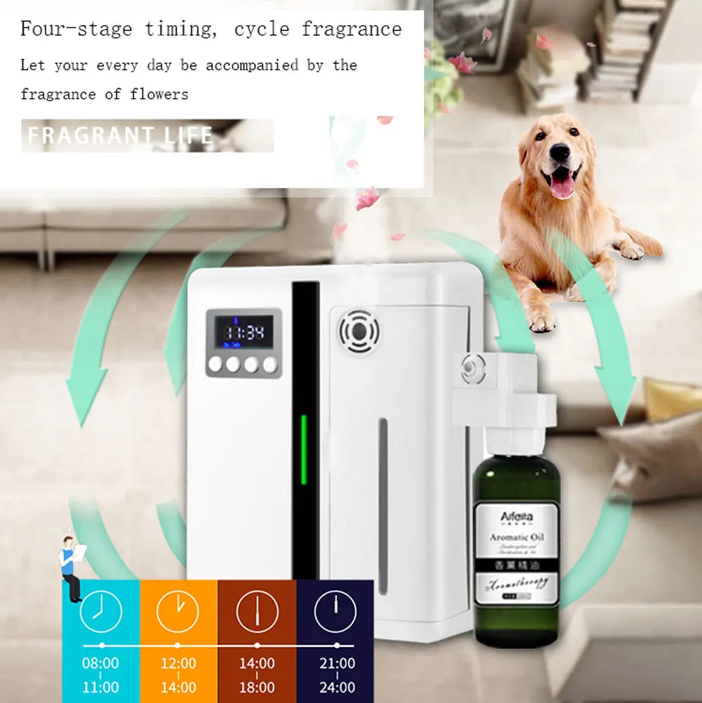 160ML Wall-Mounted Aroma Diffuser - Scent Machine with Fan for Hotel Lobby & Large Area Fragrance