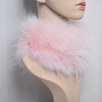 2025 Real Fox Fur Scarf and Headband – Luxury Winter Neck Warmer for Women, 100% Natural Fur, Elastic Ring Muffler