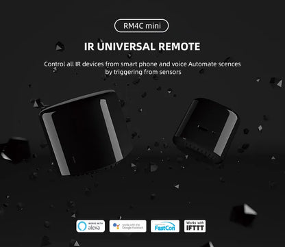 BroadLink RM4 BestCon RM4C Mini Wi-Fi Smart Remote – Voice Control with Google Home & Alexa Smart Hub
