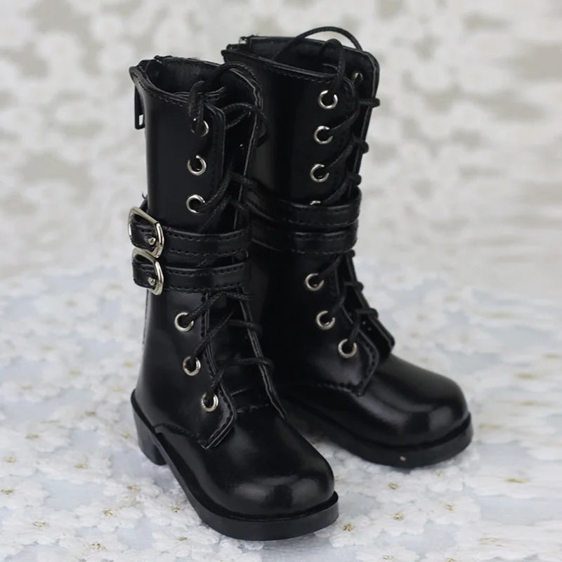 1/4 MSD & 1/3 SD BJD Leather Shoes – Fashion Martin High Boots for Dollfie, DREAM, MID, DK, SOOM, DOD Dolls