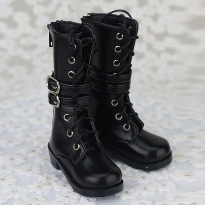 1/4 MSD & 1/3 SD BJD Leather Shoes – Fashion Martin High Boots for Dollfie, DREAM, MID, DK, SOOM, DOD Dolls