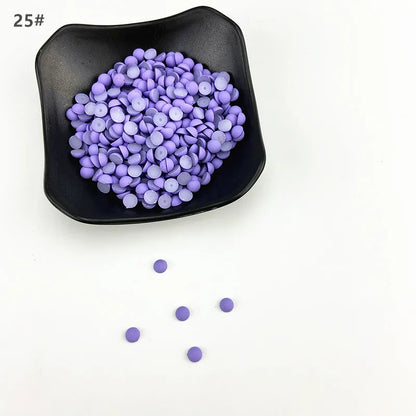 ABS Flat Half Round Beads - 6mm & 10mm Matte Plastic Beads for Clothing Accessories