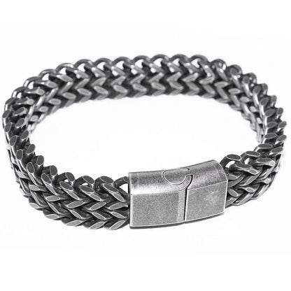Ethnic Wind Dragon Bracelet – Vintage Silver Plated Cuff Bangle, Motorcycle Riding Charm Jewelry Gift for Men