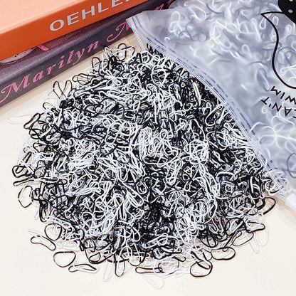 1000pcs Colorful Disposable Rubber Hair Bands for Girls – Small Ponytail Scrunchies, Fashion Hair Accessories Pack