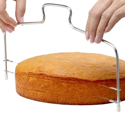 Adjustable Height Cake Cut Slicer: Stainless Steel Device for Cake Decorating - DIY Bakeware Kitchen Cooking Tool