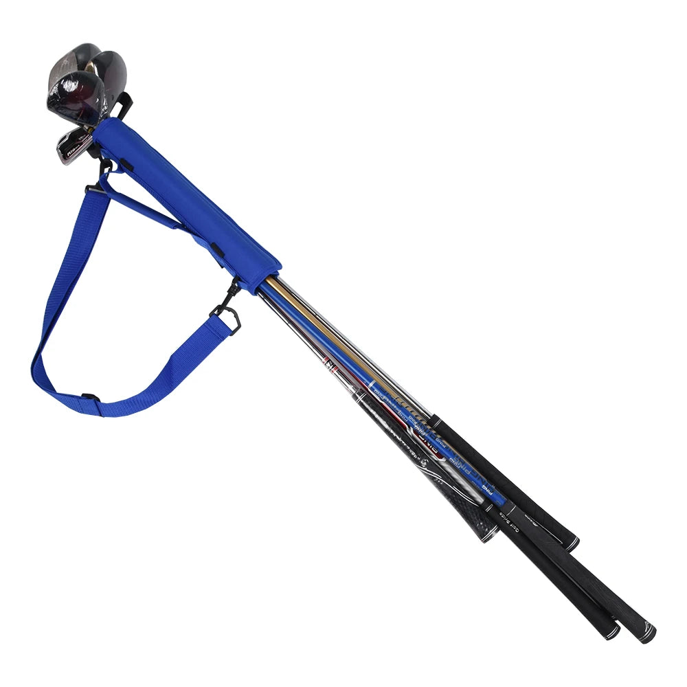 Mini Portable Nylon Golf Club Bag – Simple Golf Gun Carrier with Adjustable Shoulder Straps, Travel & Training Case