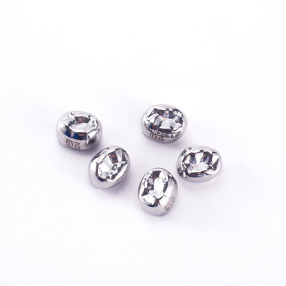 5PCS EASYINSMILE Kids Stainless Steel Dental Crowns – Primary Molar Teeth Refill D2-D7