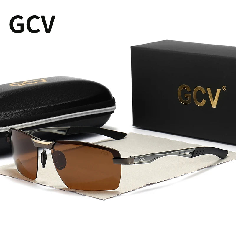 GCV Ultralight Polarized Sunglasses – Fashion Sports Eyewear for Men, Ideal for Driving, Fishing, Outdoor Travel, UV Protection Goggles