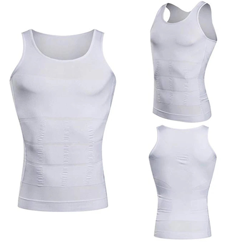 Men's Slimming Body Shaper – Compression Shirt for Gynecomastia, Moobs & Abdomen Control | Workout Tank Top Undershirt