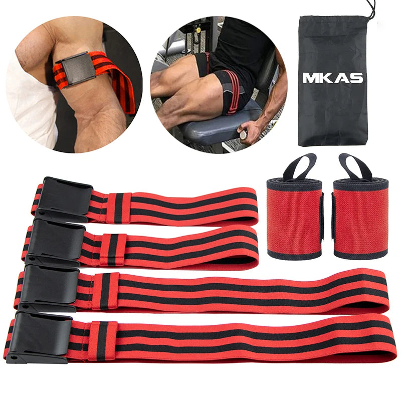 BFR Blood Flow Restriction Bands – Gym Fitness Training Straps for Arms & Legs, Muscle Growth, Bodybuilding & Weightlifting Occlusion Bands