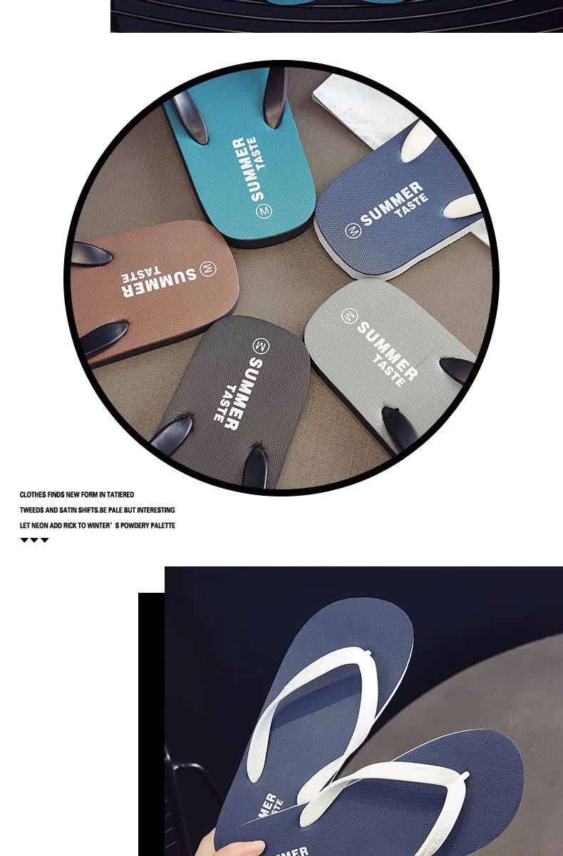 Men’s Summer Beach Sandals – Anti-Slip, Breathable Casual Flip Flops & Outdoor Slippers for Couples