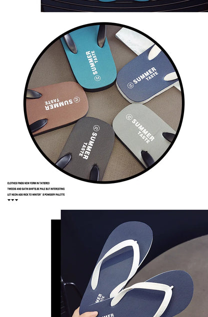 Men’s Summer Beach Sandals – Anti-Slip, Breathable Casual Flip Flops & Outdoor Slippers for Couples