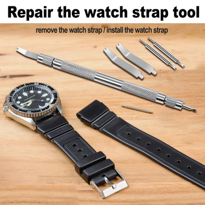 5PCS Professional Adjustable Watch Band Link Remover — Metal Bracelet Pin & Strap Repair Tool Set