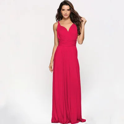 Multiway Convertible Boho Maxi Dress – DIY Wrap Infinity Bandage Long Dress for Women, Party, Bridesmaid & Club Wear