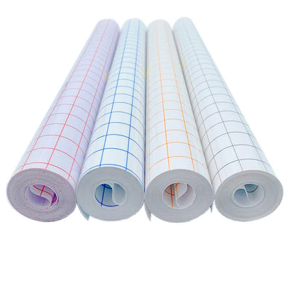 12"x16FT Clear Transfer Paper Tape – Mid Tack Adhesive for Vinyl Signs, Craft Stickers & DIY Decals (4 Colors)
