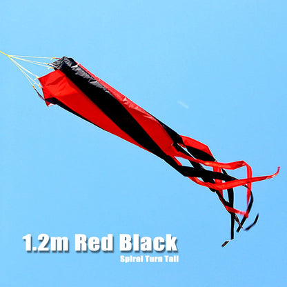 1.2M Spinner Windsock Kite - Soft Inflatable Turbine Line Decoration with Carry Bag