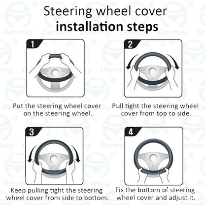 Tesla Model 3 Steering Wheel Cover – PU Leather Non-Slip Auto Accessory, 9 Colors (2016-2023)