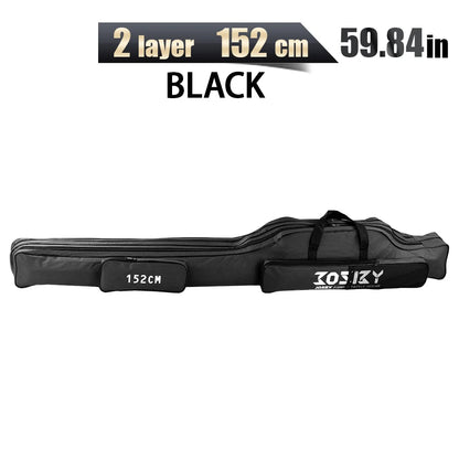 PROXPE Foldable Oxford Fishing Rod Bag – Multi-Purpose Fishing Gear Storage, 60-180cm High Quality