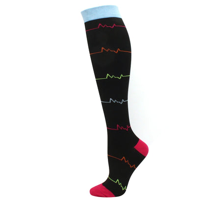 Compression Support Socks for Men & Women – Running Nursing Stockings for Edema, Varicose Veins & Blood Circulation Sports Wear