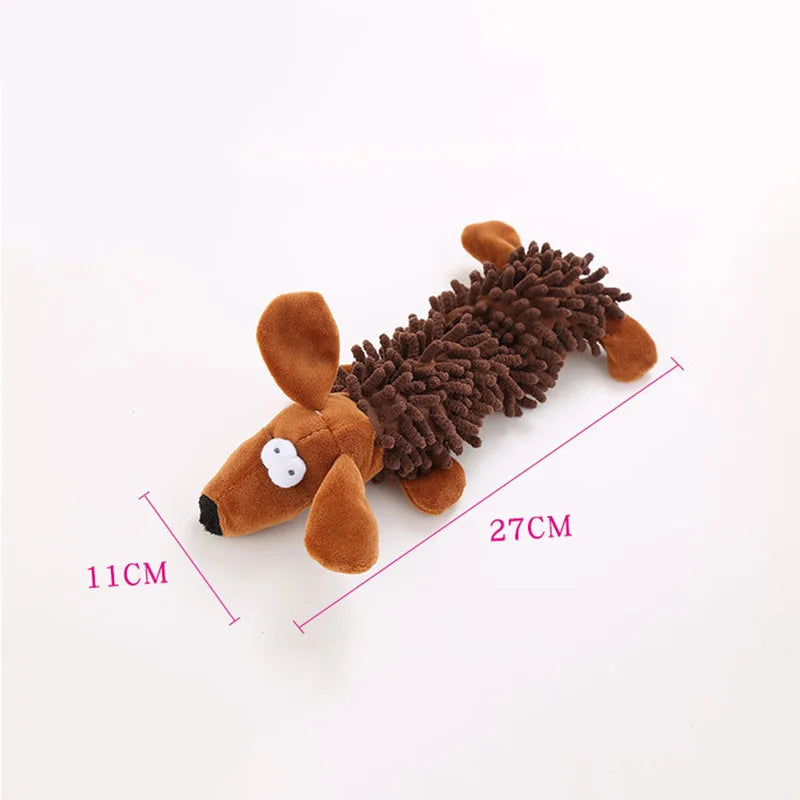 Durable Plush Dog Toy - Squeaky Animal-Shaped Chew Toy for Small Dogs and Puppies