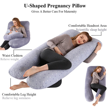 PANGDUBE Pregnancy Pillow 130×70cm – Sleeping, Nursing & Breastfeeding Support Cushion for Women